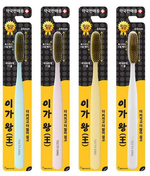 이가왕 프리미엄 왕 칫솔(금나노 항균칫솔, 4P)